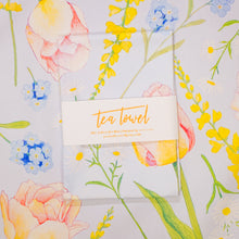 Load image into Gallery viewer, Soft Blooms Tea Towel