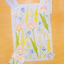 Load image into Gallery viewer, Soft Blooms Tea Towel