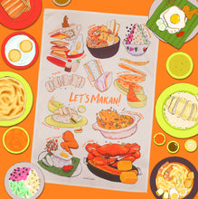 Load image into Gallery viewer, Let's Makan! Tea Towel