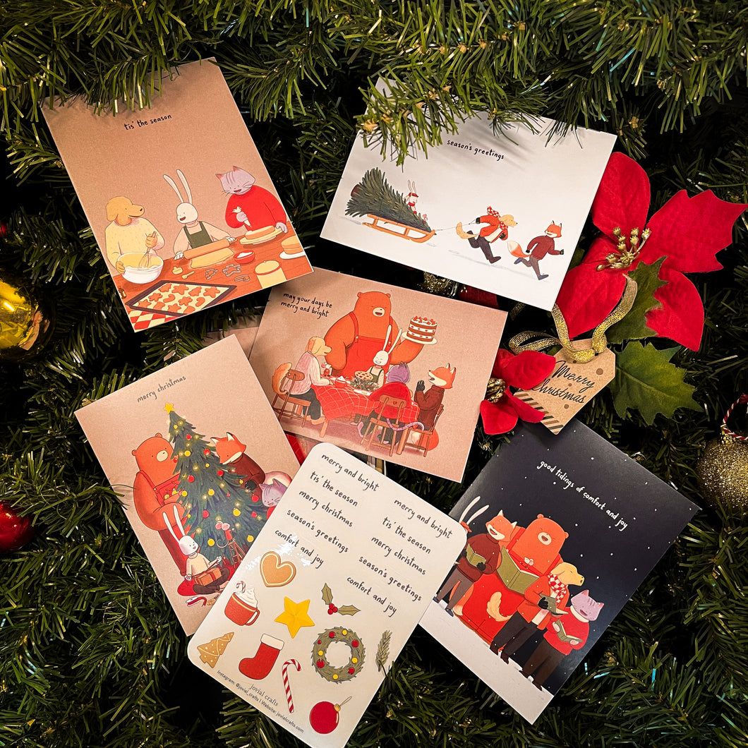 A Cozy Christmas Greeting Card Set