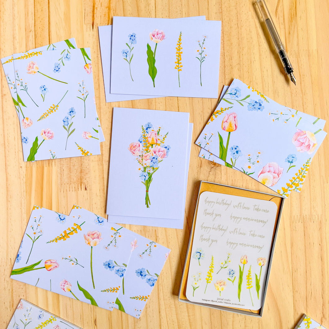 Soft Blooms Greeting Card Set
