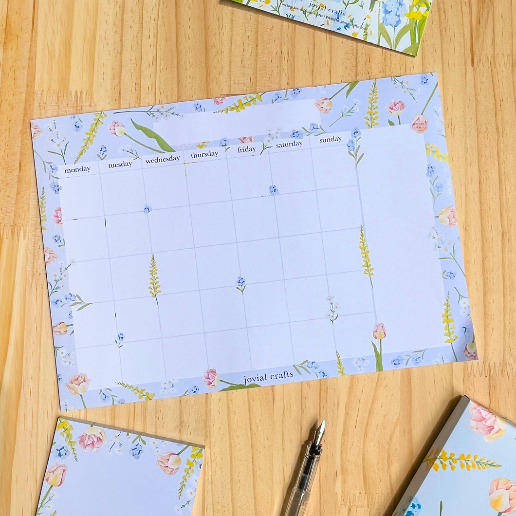 Soft Blooms Monthly Planner
