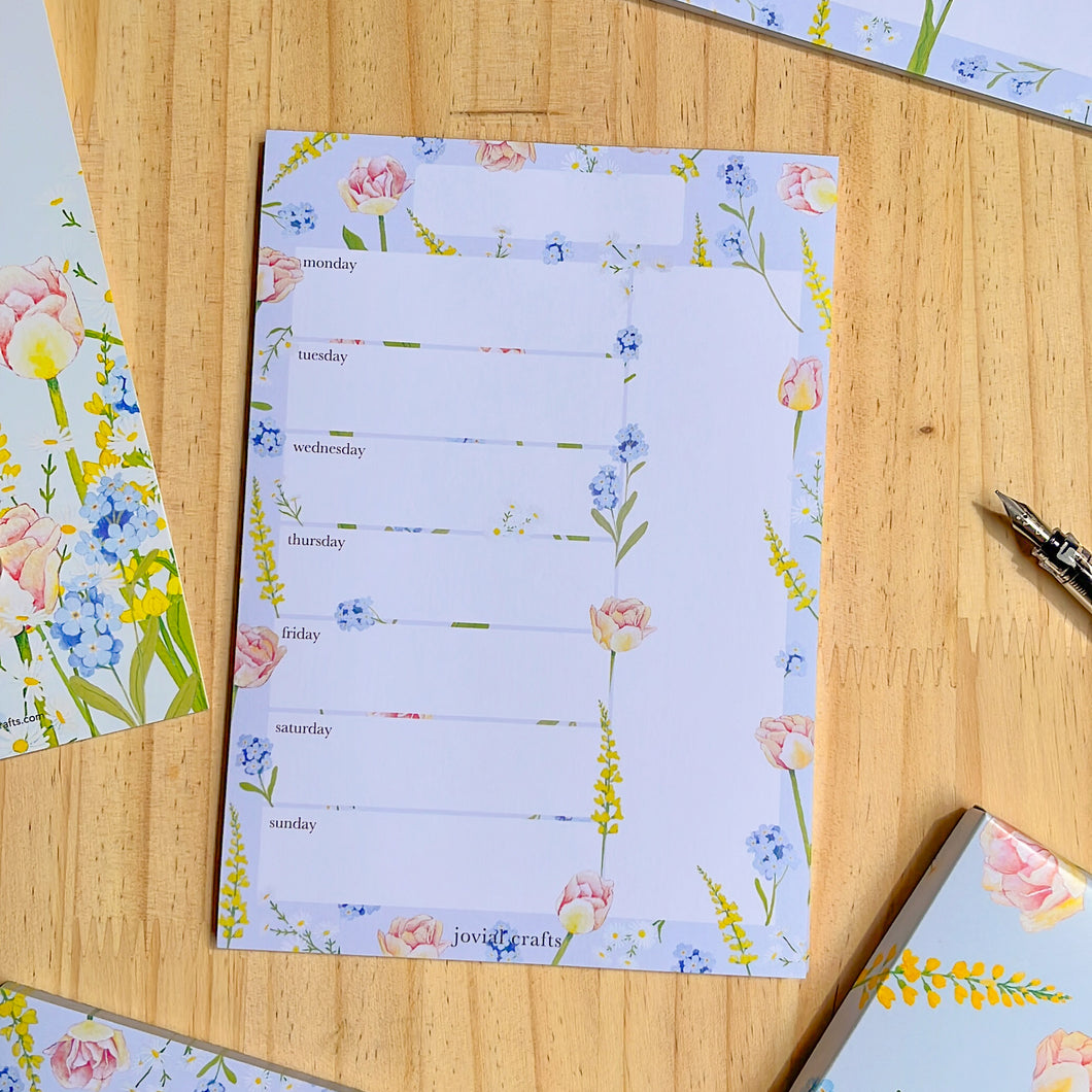 Soft Blooms Weekly Planner