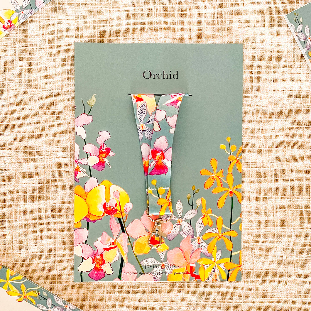 Orchids lanyard