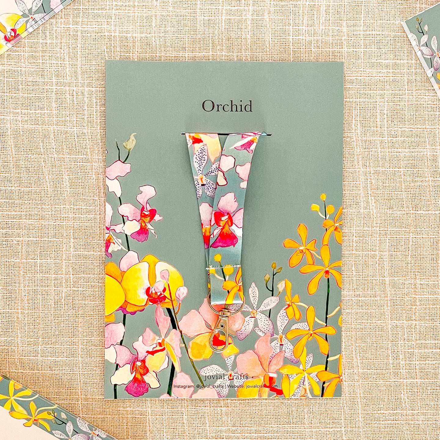 Orchids lanyard