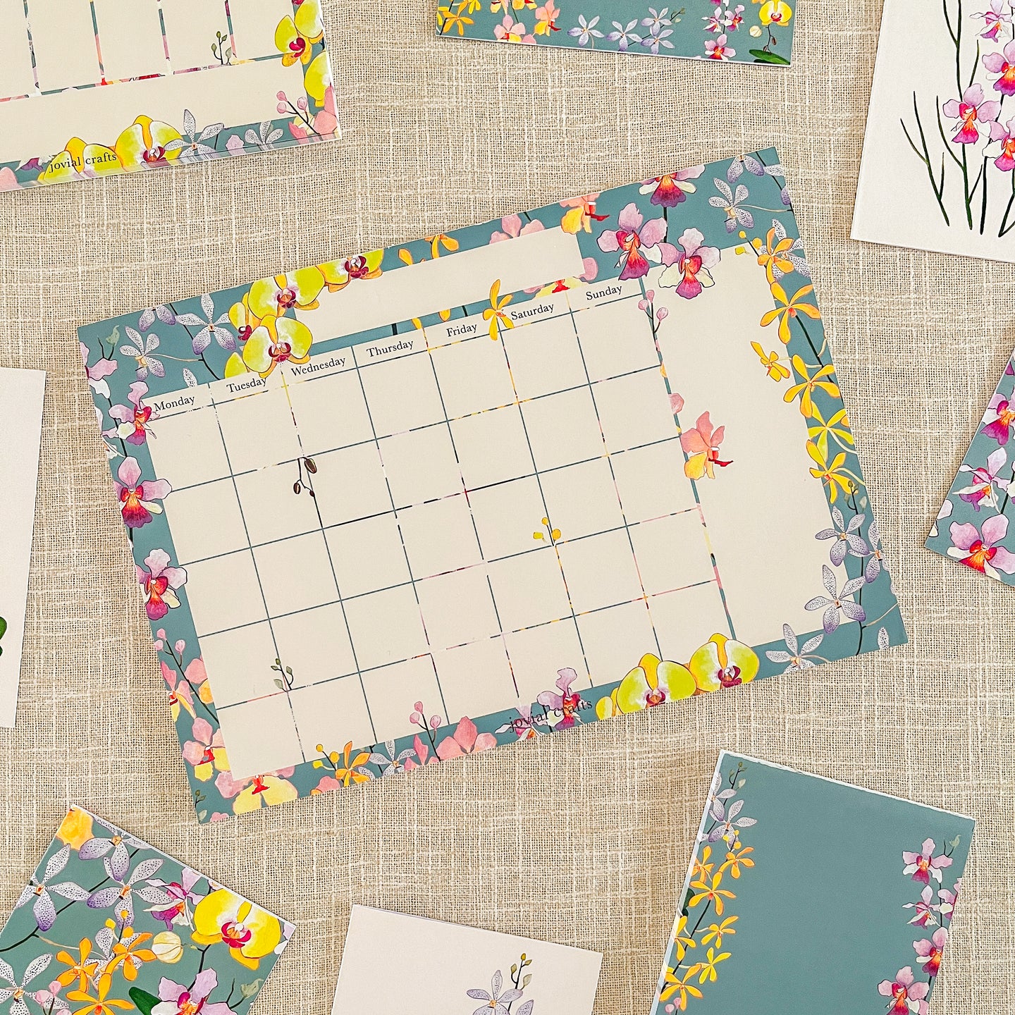 Orchids Monthly Planner