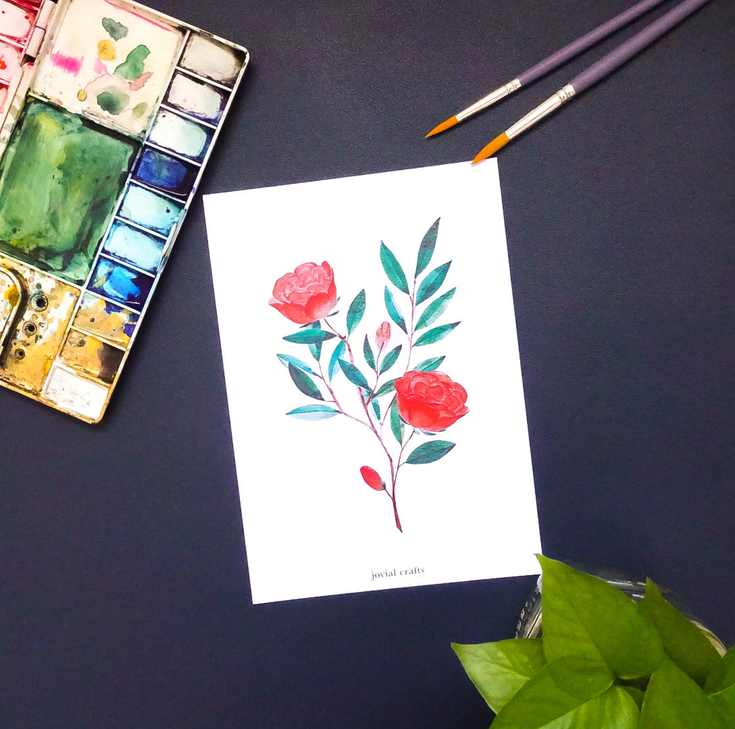 Watercolour Roses Prints