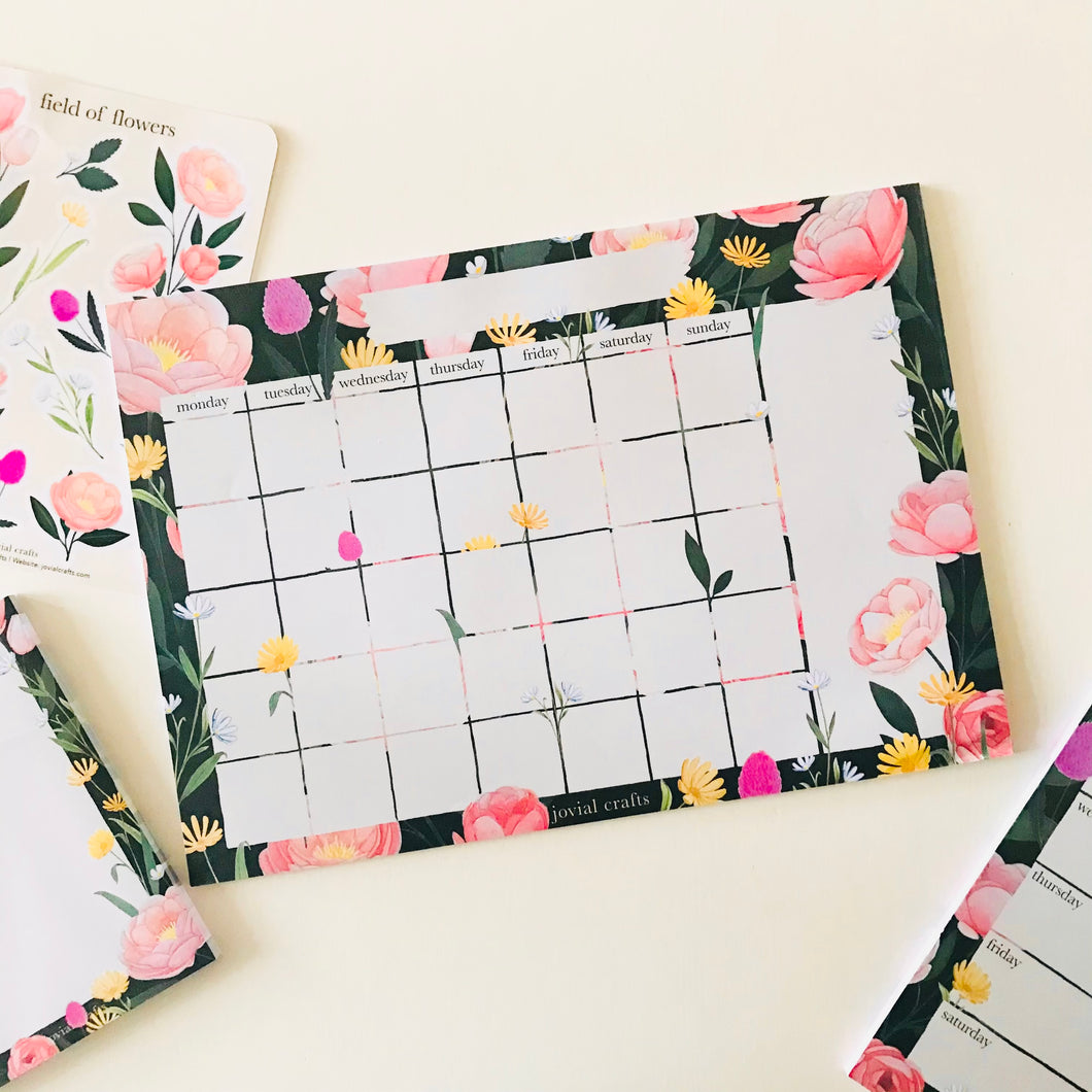 Field of Flowers Monthly Planner
